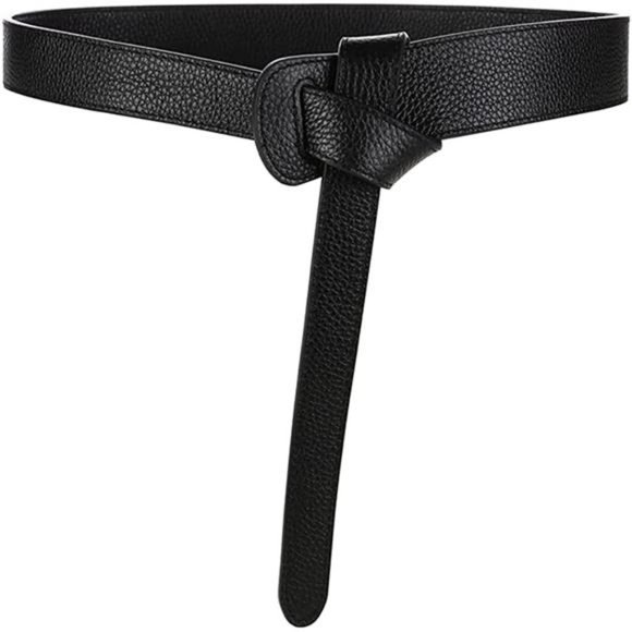 Aabellay PU Leather Corset Cinch Waistband Waist Belt Retro Tied Belt